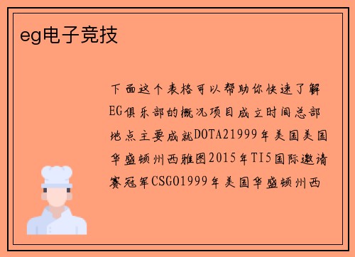 eg电子竞技